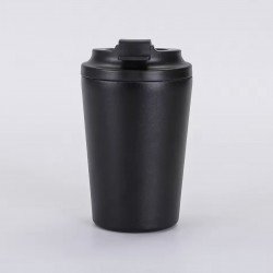 كوب قهوة ستيل ملون قابل للنحت والتعديل مجاناً  اسود 