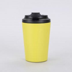 كوب قهوة ستيل ملون قابل للنحت والتعديل مجاناً  اصفر   