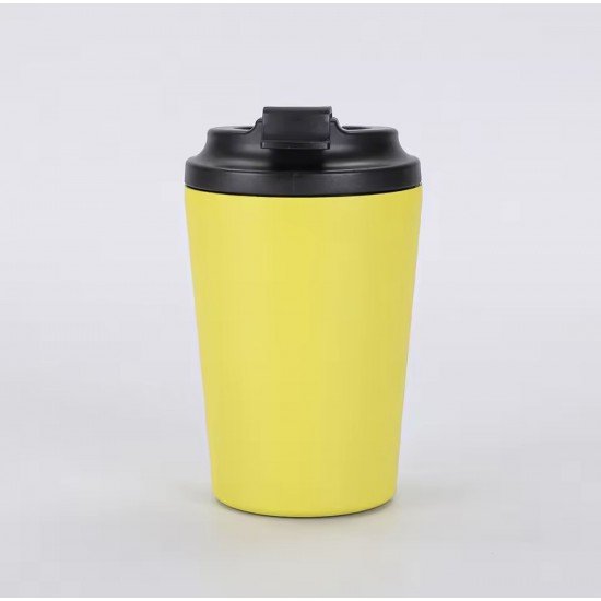 كوب قهوة ستيل ملون قابل للنحت والتعديل مجاناً  اصفر