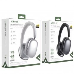 سماعة اسي فاست لاسلكيه خاصية الغاء الضوضاء 30 ديسيبل، اسود-ابيض 