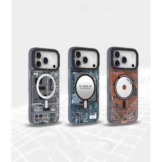 كفر ايفون 17 تصميم رسومات عصريه من YOUNGKIT اسود