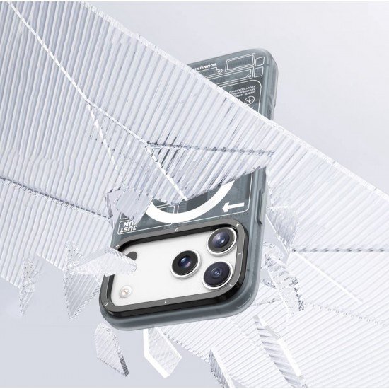 كفر ايفون 17 تصميم رسومات عصريه من YOUNGKIT اسود