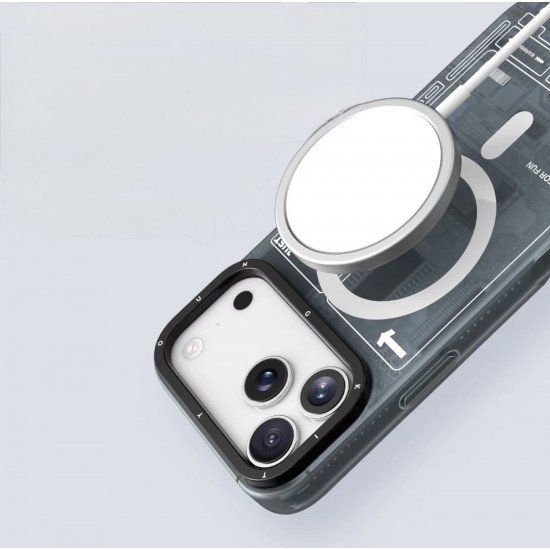 كفر ايفون 17 تصميم رسومات عصريه من YOUNGKIT اسود