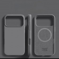 كفر ايفون 17 سيلكون من LE PRIUS رمادي 