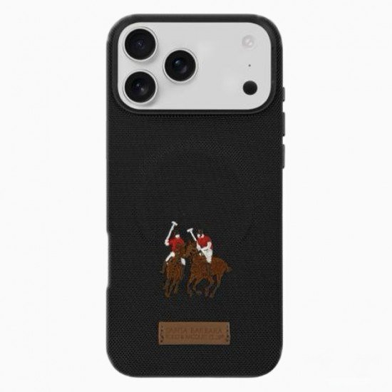 كفر ايفون 17 قماش باربرا ماج سيف  من بولو  اسود