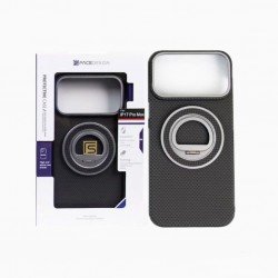 كفر ايفون 17 كاربون فايبر 0.35 سليم  مسكة ماج سيف من FACE DESIGN اسود 