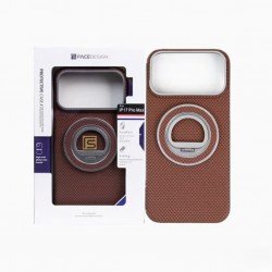 كفر ايفون 17 كاربون فايبر 0.35 سليم  مسكة ماج سيف من FACE DESIGN  اورنج 