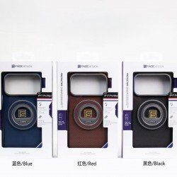 كفر ايفون 17 كاربون فايبر 0.35 سليم  مسكة ماج سيف من FACE DESIGN  اورنج 