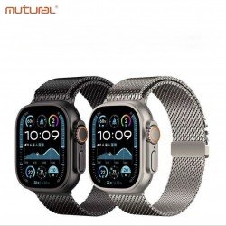 سوار ساعة ابل مقاس 42-44-45-46-49 استايل ستيل اسود 