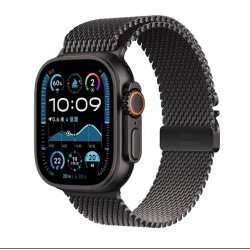 سوار ساعة ابل مقاس 42-44-45-46-49 استايل ستيل اسود 