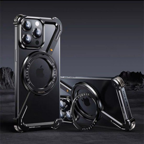 اطار Z تصميم عصري  من الالمنيوم ايفون 16 اسود