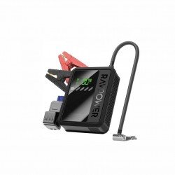 مشغل بطارية سيارة (Jump Starter) مع منفاخ هواء مدمج من راف باور (RAVPOWER). 