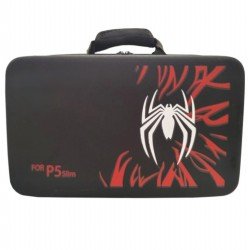 شنطة بلاستيشن 5 سليم شعار سبايدر مان اسود-رصاصي