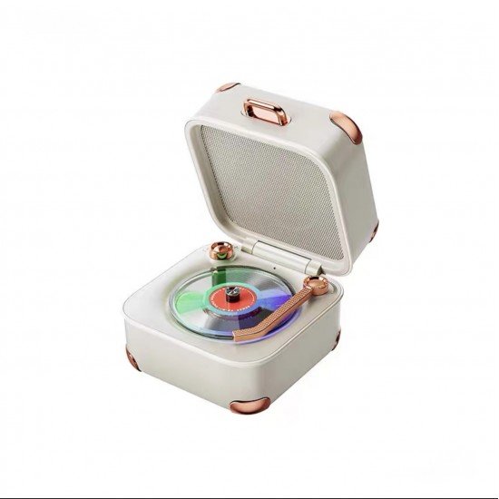 سبيكر لاسلكي من ريماكس بتصميم حقيبة كلاسيكيه صغيره M71 اسود- ابيض