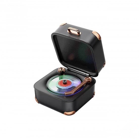 سبيكر لاسلكي من ريماكس بتصميم حقيبة كلاسيكيه صغيره M71 اسود- ابيض