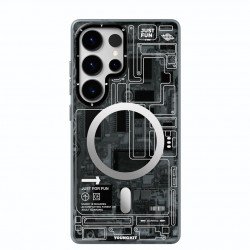 كفر YOUNGKIT S24/S25 ULTRA بتصميم عصري اسود