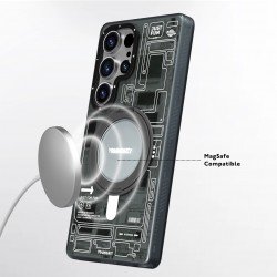 كفر YOUNGKIT S24/S25 ULTRA بتصميم عصري اسود