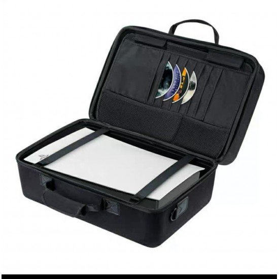 شنطة بلاستيشن 5 سليم اسود-ازرق-رمادي