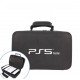 شنطة بلاستيشن 5 سليم اسود-ازرق-رمادي