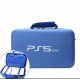 شنطة بلاستيشن 5 سليم اسود-ازرق-رمادي