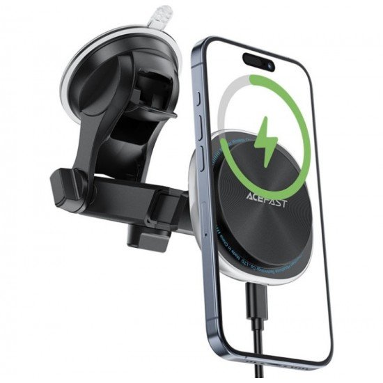 شاحن وقاعده لاسلكي مغناطيسي للسياره اسي فاست D42