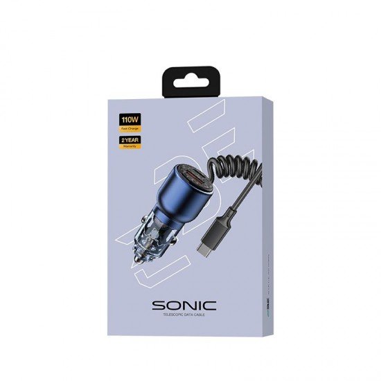 شاحن سياره منفذ USB-C+ USB من شركة 2BE