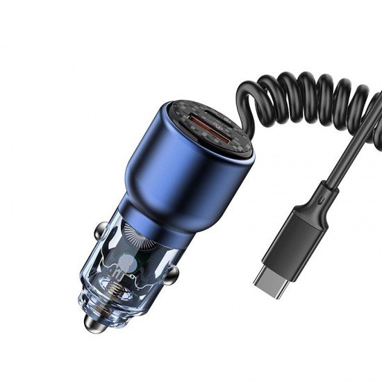 شاحن سياره منفذ USB-C+ USB من شركة 2BE