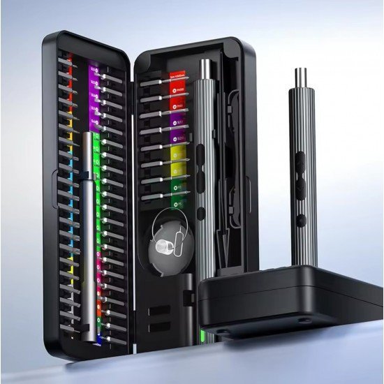 مجموعة مفكات الكترونية + مفك يدوي 58 قطعة