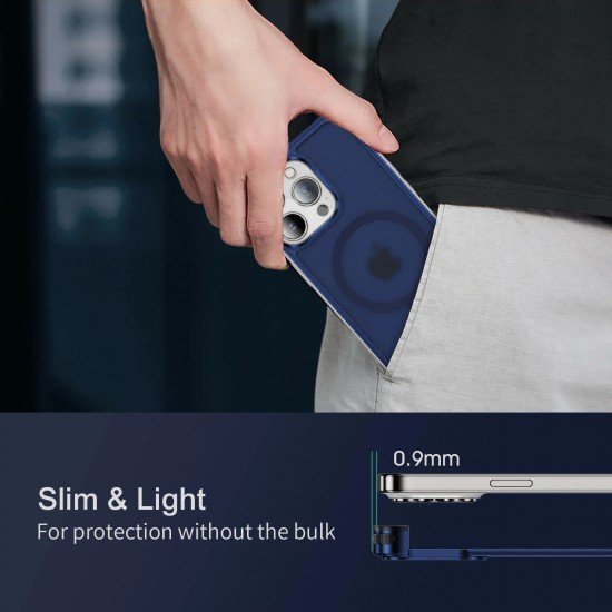 كفرSTYLISH PHONE من الالمنيوم   ايفون 15 ازرق