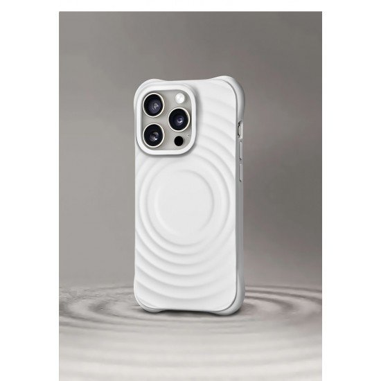 كفر سيلكون DEVIA بتصميم عصري ايفون 16 ابيض