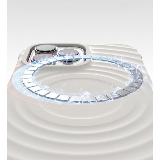 كفر سيلكون DEVIA بتصميم عصري ايفون 16 ابيض