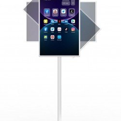 شاشة لمس ذكية متنقلة بنظام الاندرويد 4K مع إستاند وكاميرا مقاس 27 بوصه