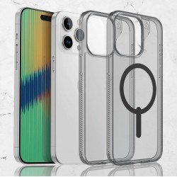 كفر زاج رمادي شفاف ماج سيف أيفون15