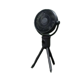 AISOLOE - مروحة F12 محموله مع اضاءة LED ابيض- اسود