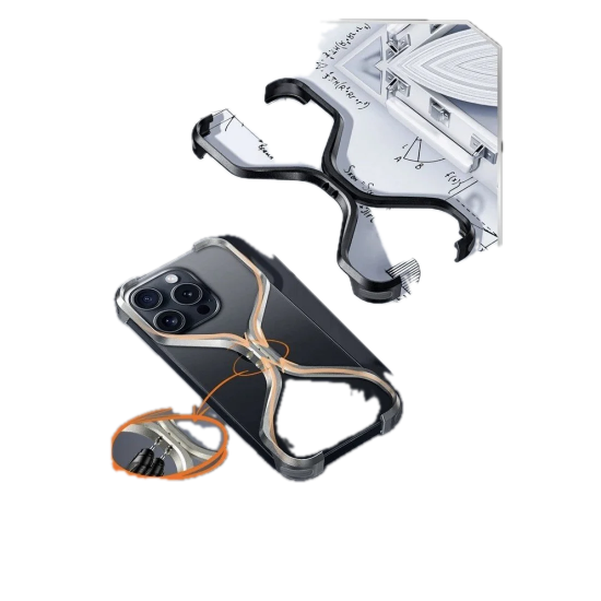 إطار  بتصميم عصري اسود  ايفون 16