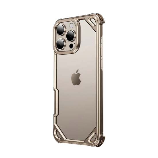 إطار معدني بتصميم عصري من الألومنيوم تيتانيوم صحراوي ايفون 16