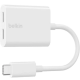 وصلة روك ستار محول USB=C صوت+ محول شحن USB=C اسود-ابيض