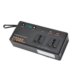 SHIOUMAO - محول طاقة محمولة صغيرة 150 واط ببطارية ليثيوم 27000mAh للاستخدام المتعدد