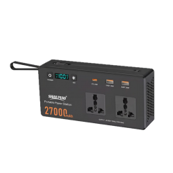 SHIOUMAO - محول طاقة محمولة صغيرة 150 واط ببطارية ليثيوم 27000mAh للاستخدام المتعدد